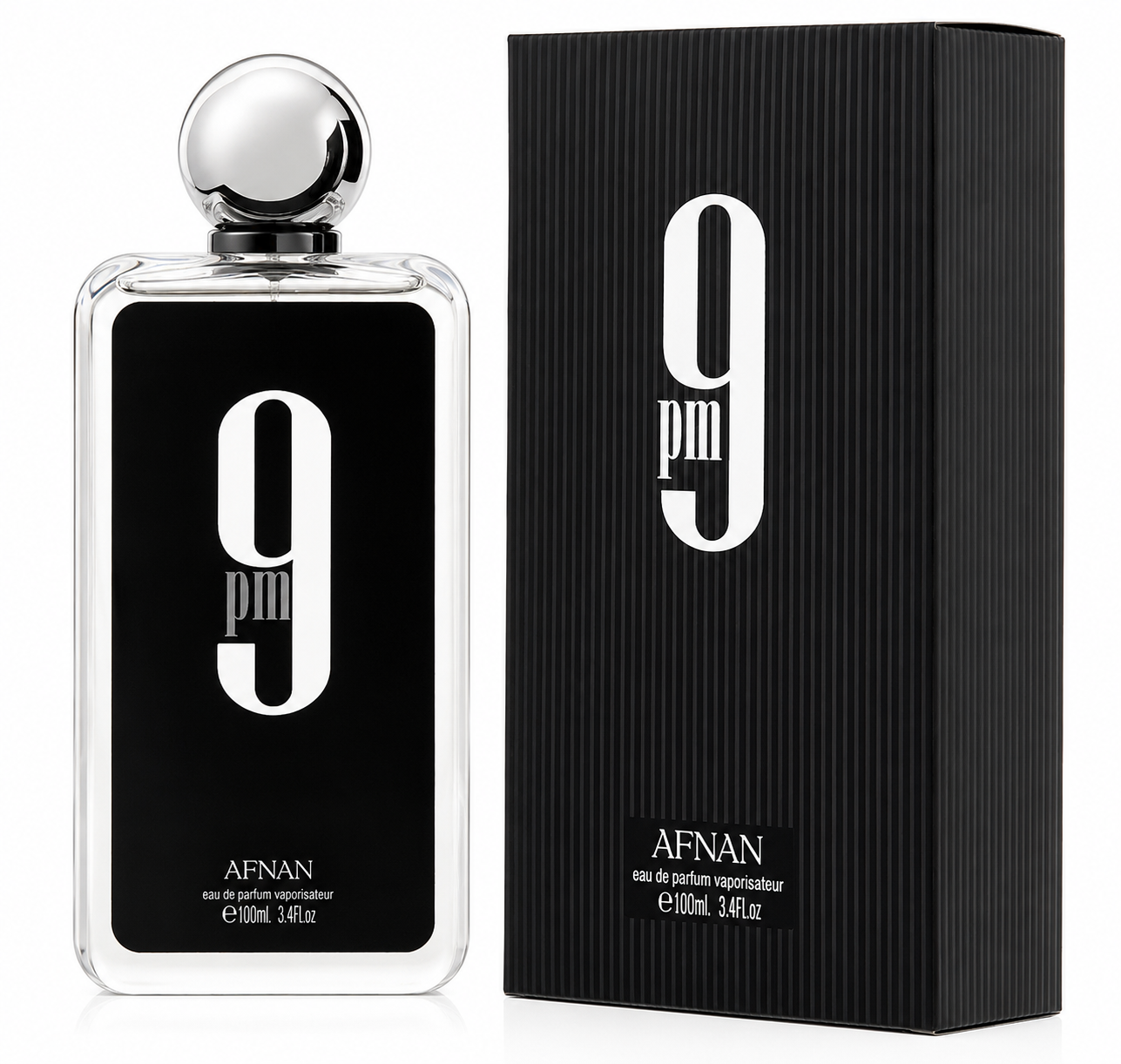 Afnan 9 PM Eau de Parfum Spray for Men 3.4 oz / 100ml Long Lasting Fragrance