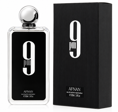 Afnan 9 PM Eau de Parfum Spray for Men 3.4 oz / 100ml Long Lasting Fragrance